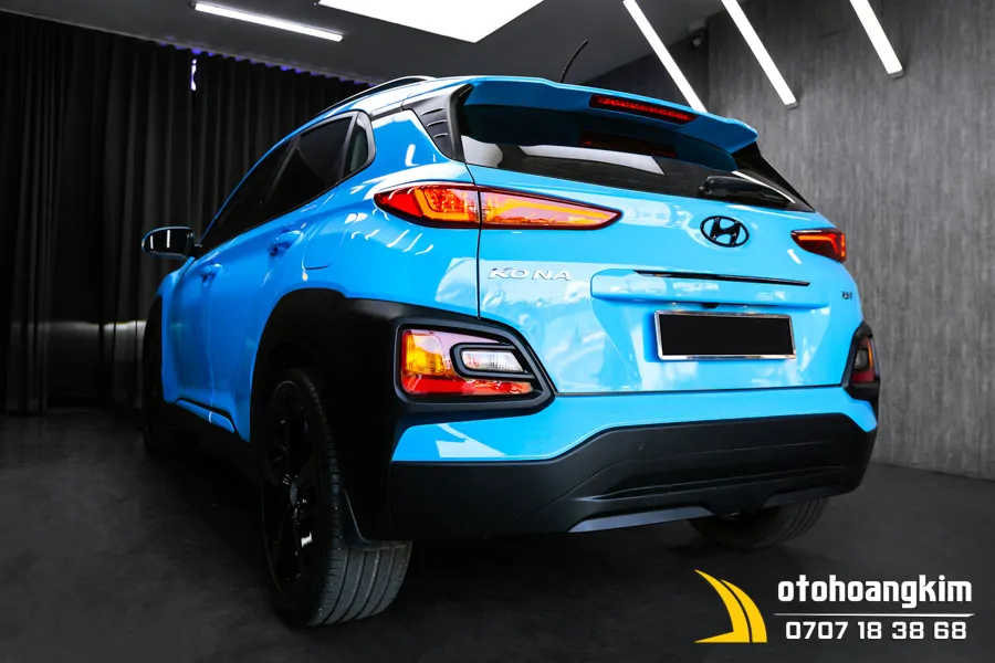 Dán Đổi Màu Candy Xanh Hyundai Kona - Ảnh 19