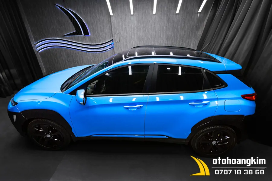 Dán Đổi Màu Candy Xanh Hyundai Kona - Ảnh 22