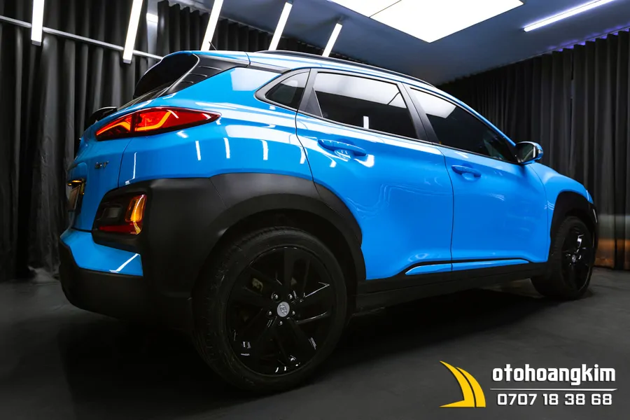 Dán Đổi Màu Candy Xanh Hyundai Kona - Ảnh 8