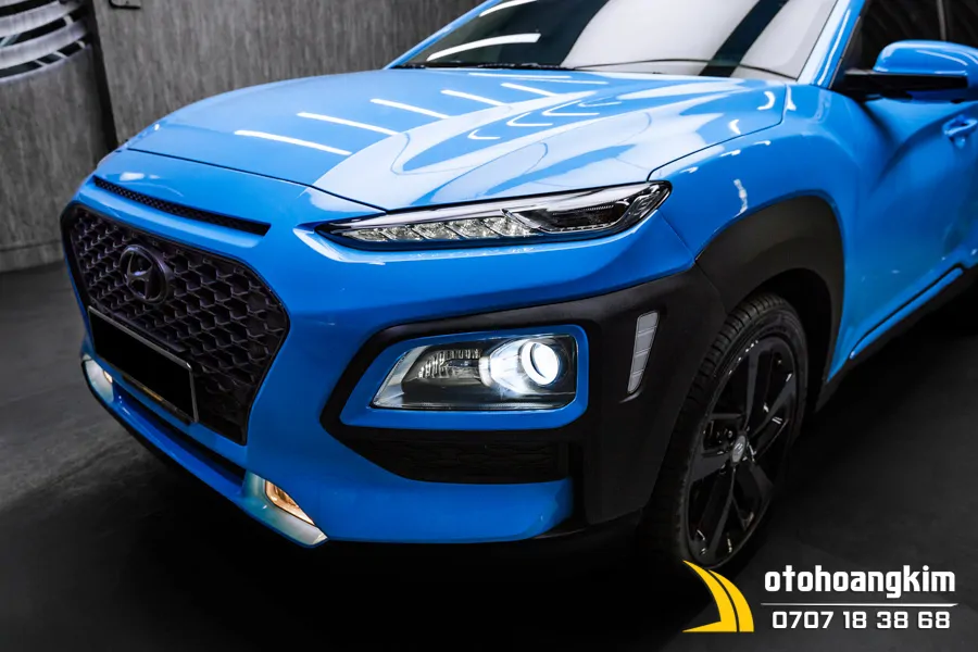 Dán Đổi Màu Candy Xanh Hyundai Kona - Ảnh 3