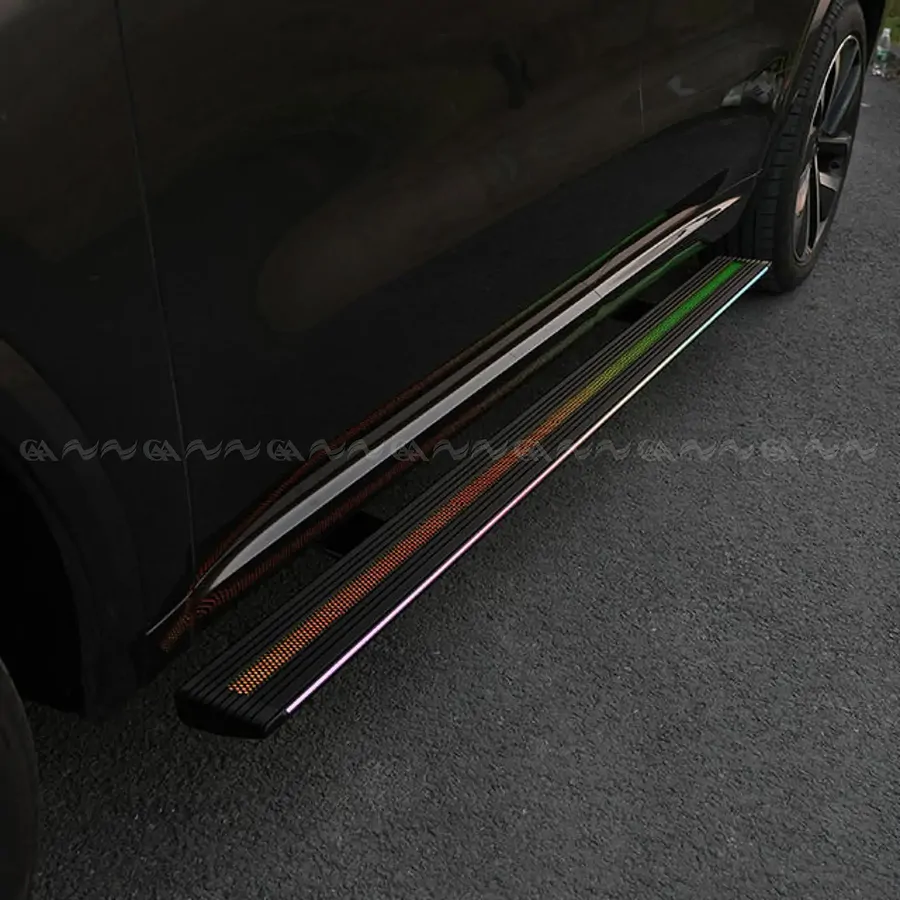 Bậc lên xuống điện Santafe 2024 2 viền led   - Ảnh 7