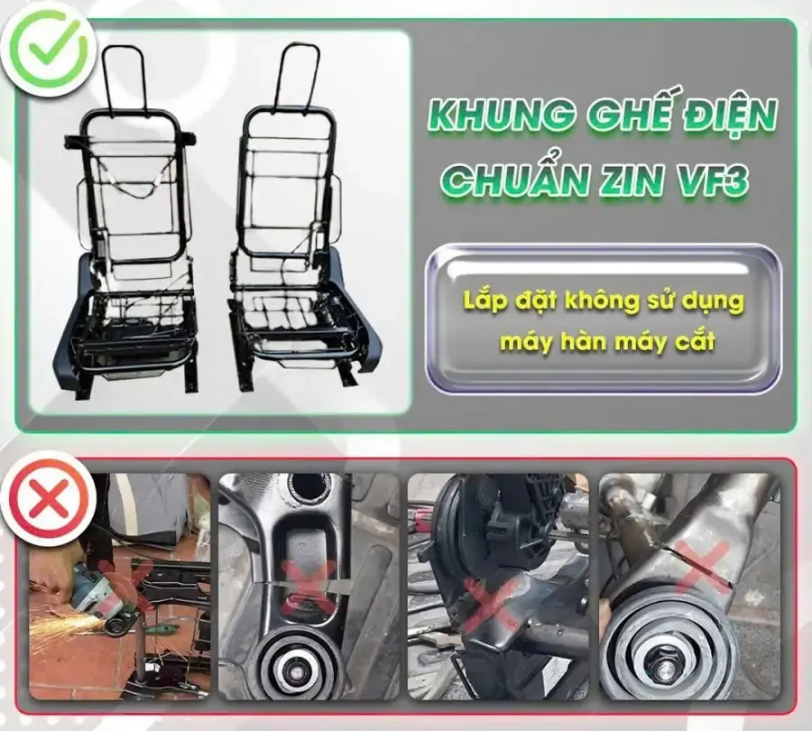 Khung ghế chỉnh điện VF3 (1 cái) - Ảnh 4