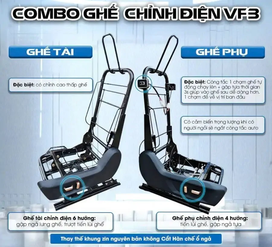 Khung ghế chỉnh điện VF3 (1 cái) - Ảnh 3
