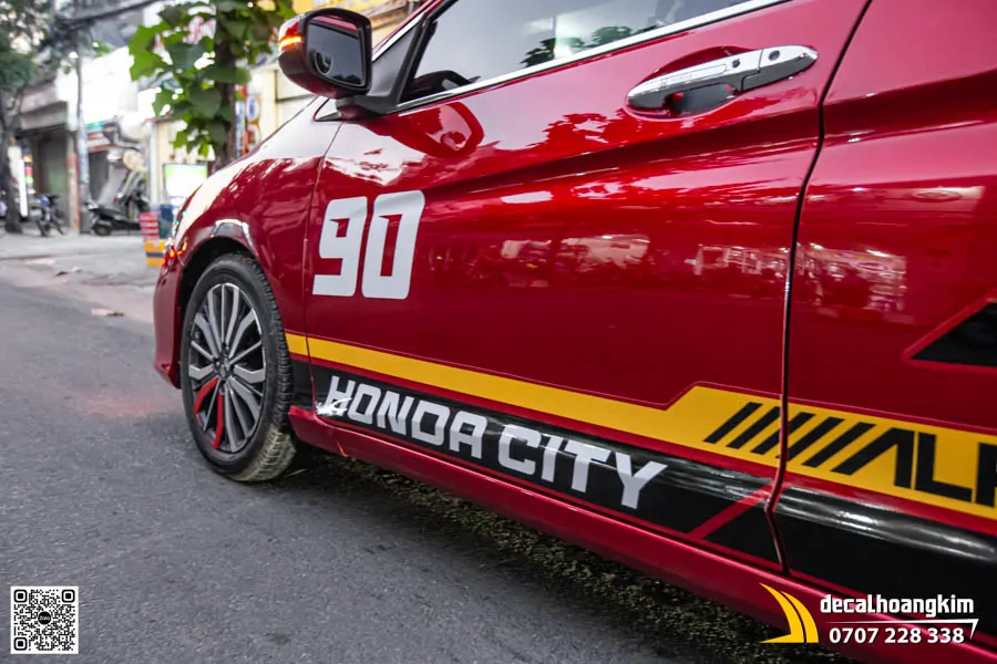 Dán Tem Xe Honda City Thiết Kế Racing 89 90 Thể Thao - Ảnh 5