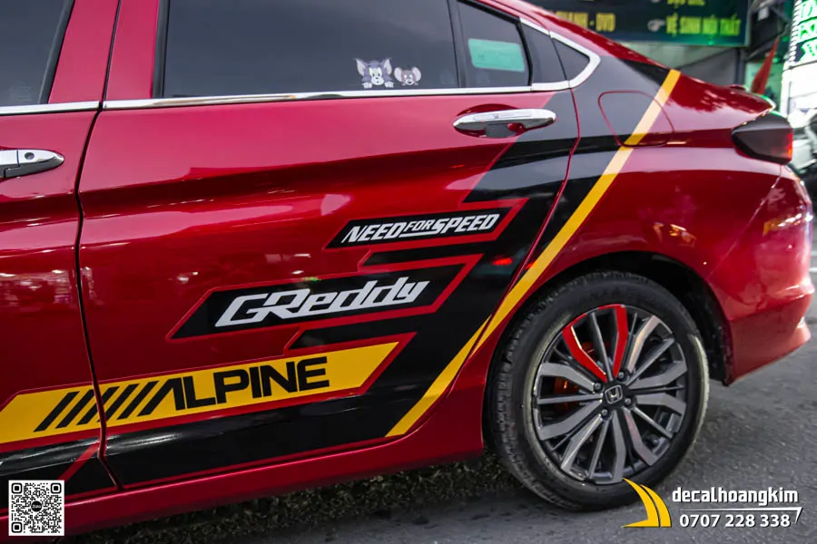 Dán Tem Xe Honda City Thiết Kế Racing 89 90 Thể Thao - Ảnh 4