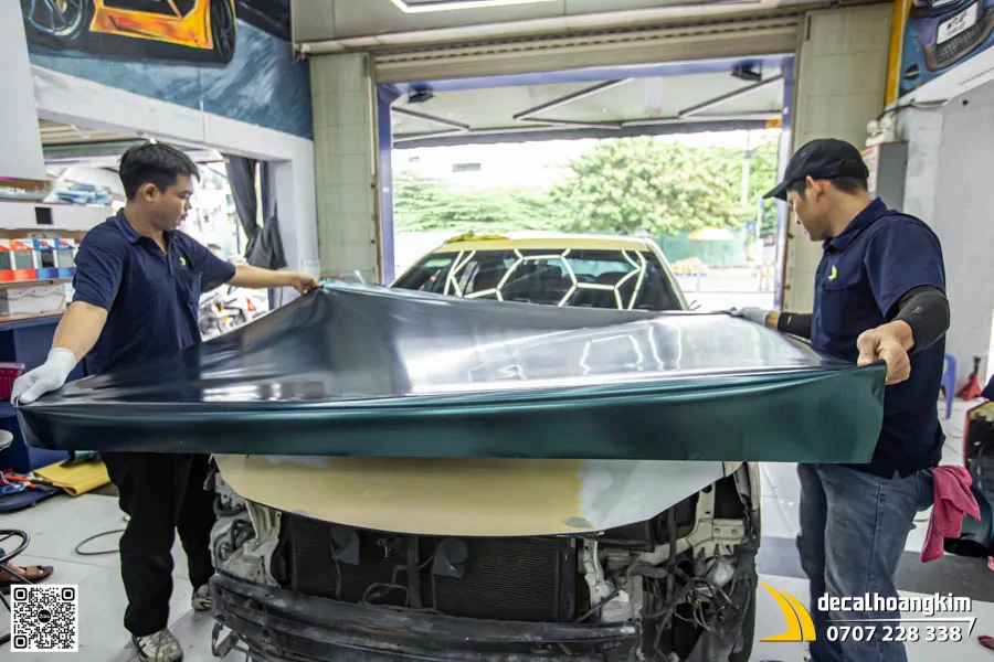 Camry dán đổi màu Forest Green - Ảnh 8