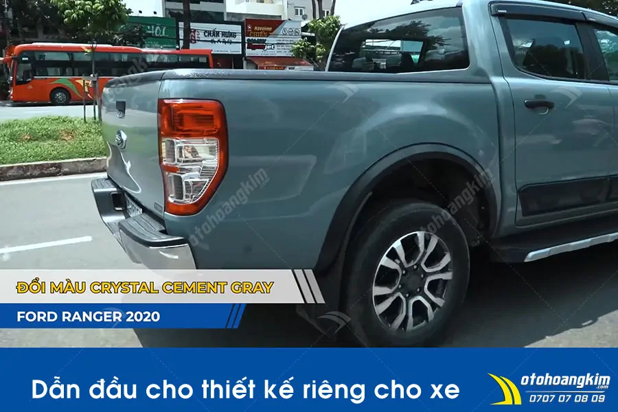 Dán đổi màu xám xi măng Ford Ranger - Ảnh 5