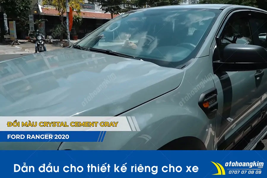 Dán đổi màu xám xi măng Ford Ranger - Ảnh 3