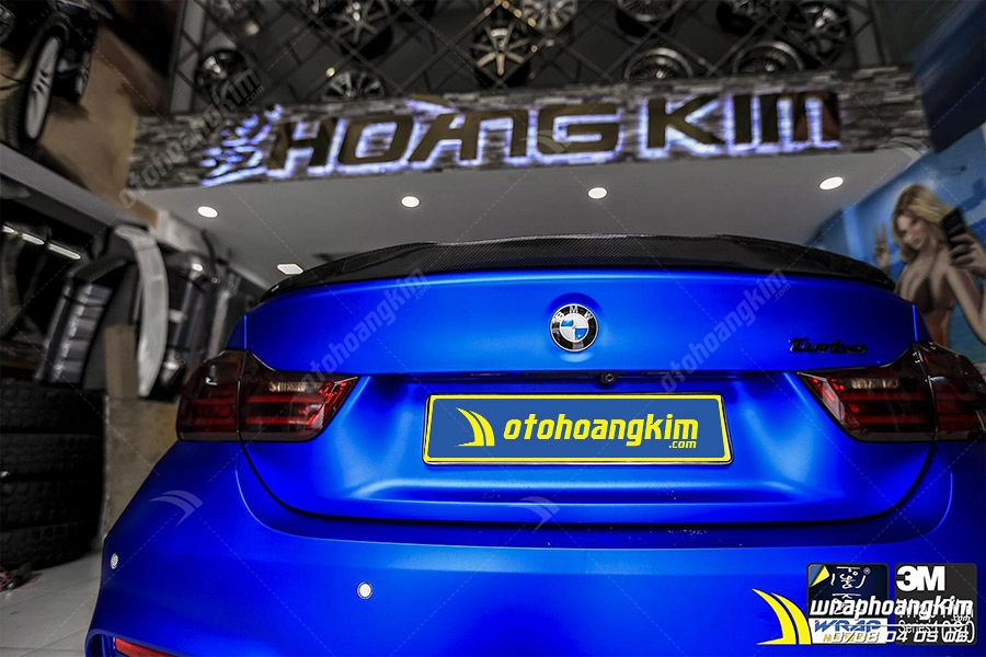 Dán đổi màu xanh lì ảo giác BMW 428I - Ảnh 1