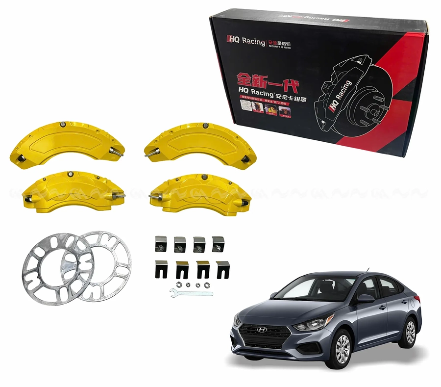 Ốp má phanh HQ Racing Accent vàng - Ảnh 1