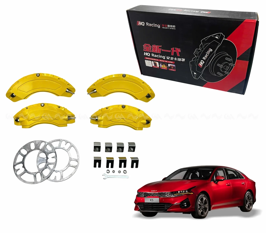 Ốp má phanh HQ Racing Cerato 2019 vàng (K3 2019+/K5 2022) - Ảnh 1