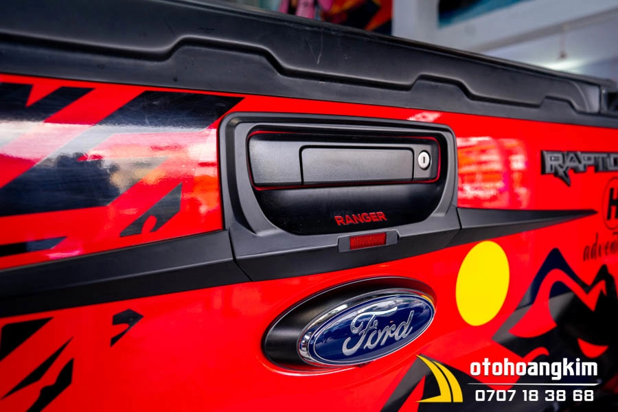 Ốp tay cốp Ford Ranger 2017 - 2021 đen - Ảnh 1
