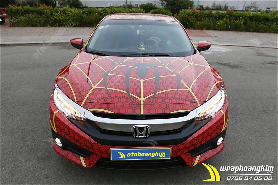 Tem Xe Honda Civic Spiderman - HCV003 - Ảnh 1