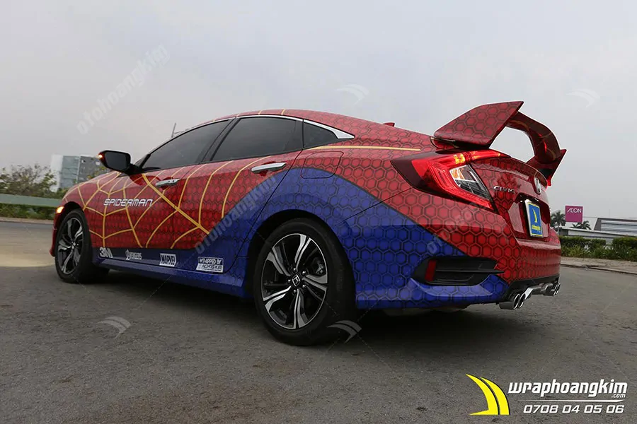 Tem Xe Honda Civic Spiderman - HCV003 - Ảnh 3