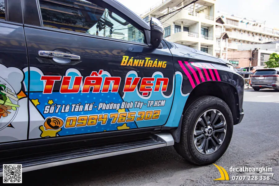 Dán Tem Quảng Cáo "Bánh Tráng Tuấn Vẹn" Xe Triton  - Ảnh 5