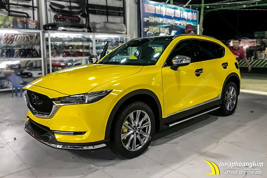 Dán đổi màu Candy vàng Mazda Cx5 - Ảnh 3