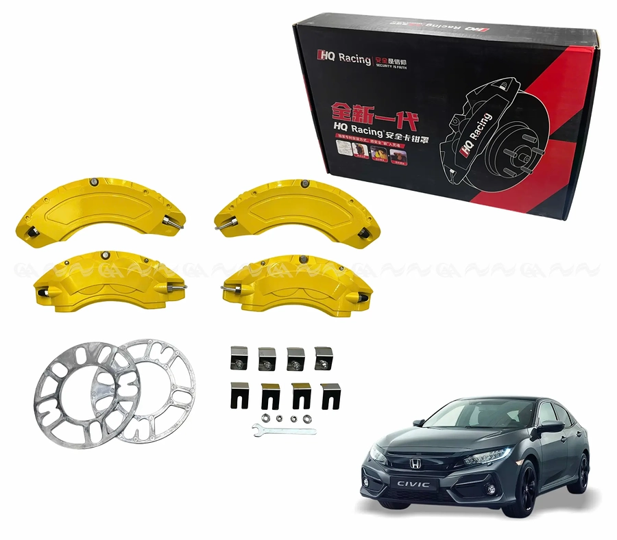 Ốp má phanh HQ Racing Civic 2017+ vàng - Ảnh 1