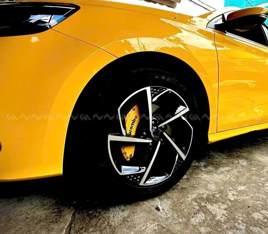 Ốp Má Phanh HQ Racing Mercedes C180 Vàng  - Ảnh 4