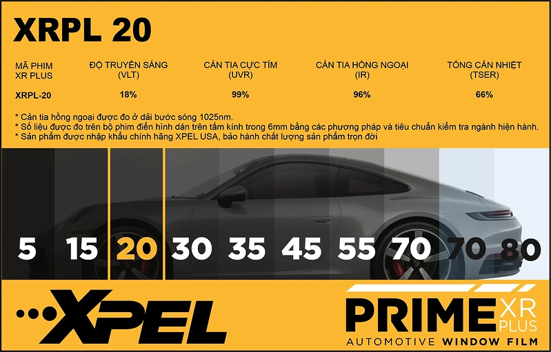 Phim cách nhiệt XPEL XRPL-20 kính hông cho Lexus RX 300