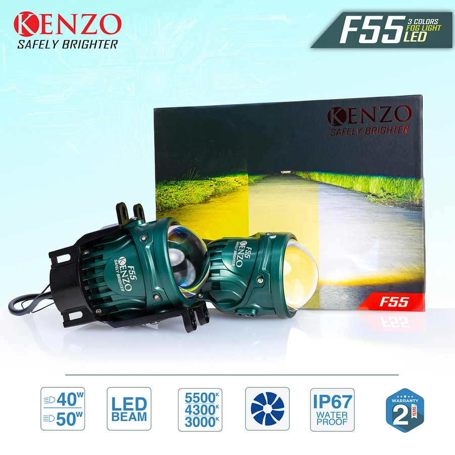 Bi gầm led Kenzo F55 3.0 inch 3 nhiệt màu  - Ảnh 1