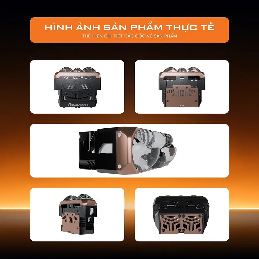 Bi Led Aozoom Projector Square V5 - Ảnh 4