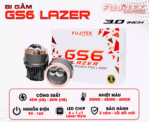 Bi gầm led Fujitek GS6 Lazer 3.0 inch 3 màu 