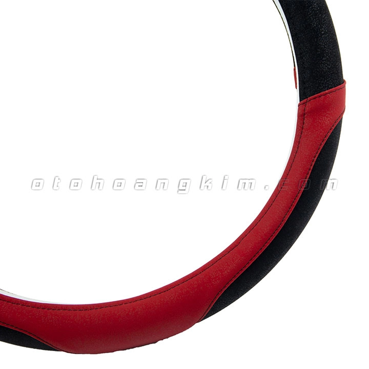 Bọc vô lăng nhung đen viền đỏ