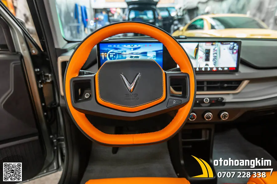 Đổi màu nội thất VF3 - Tông màu cam năng động - Ảnh 9