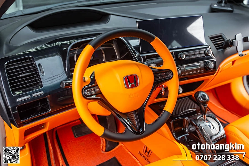Đổi màu nội thất Civic Gen 8 Cam Hermes