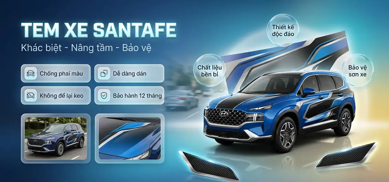 Tem Xe Hyundai Santafe