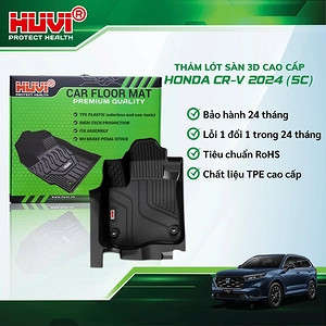 Thảm sàn Huvi CRV 2024+ 5 chỗ tràn viền  