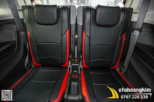 Bọc ghế da Chevrolet Trailblazer - Da Nappa King phối màu Đen Đỏ thể thao
