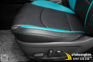 Bọc áo ghế da Nappa King Kia Cerato - Phối màu Đen Xanh cá tính

