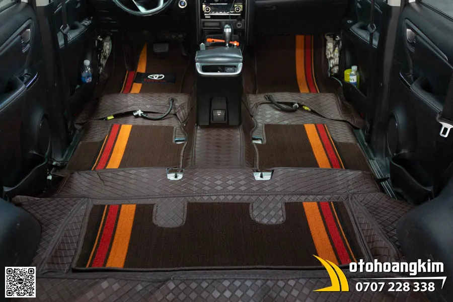 Thảm sàn 8D Toyota Fortuner - Màu Nâu sang trọng  - Ảnh 2