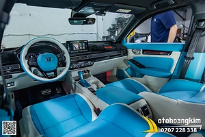 Đổi màu nội thất Honda Civic - Trắng xanh
