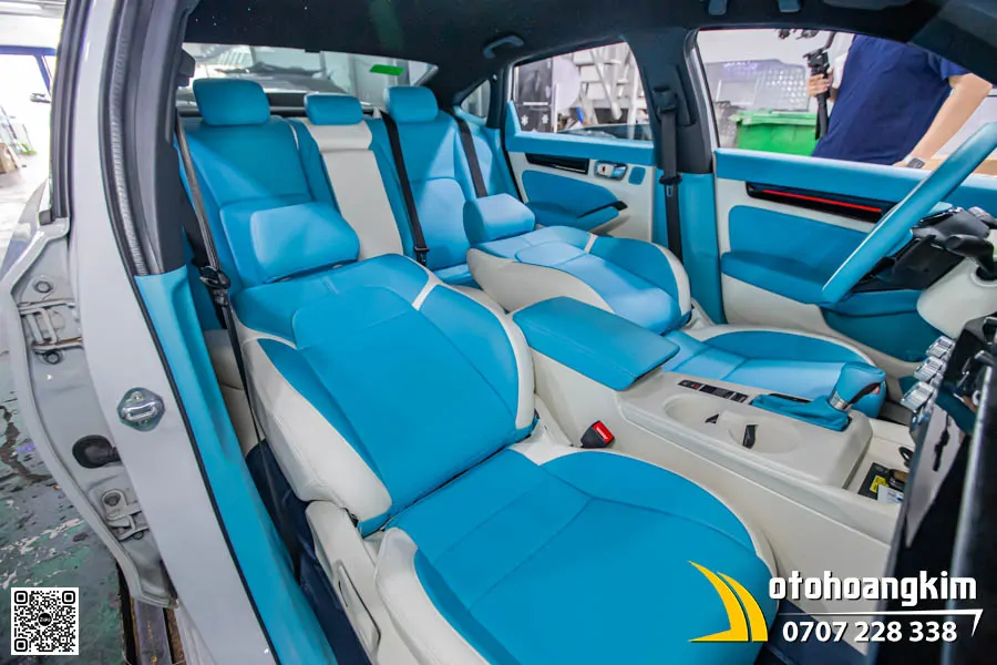 Đổi màu nội thất Honda Civic - Trắng xanh - Ảnh 3