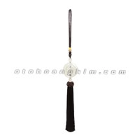 Dây treo cẩm thạch 2 vòng tròn (dây đen)