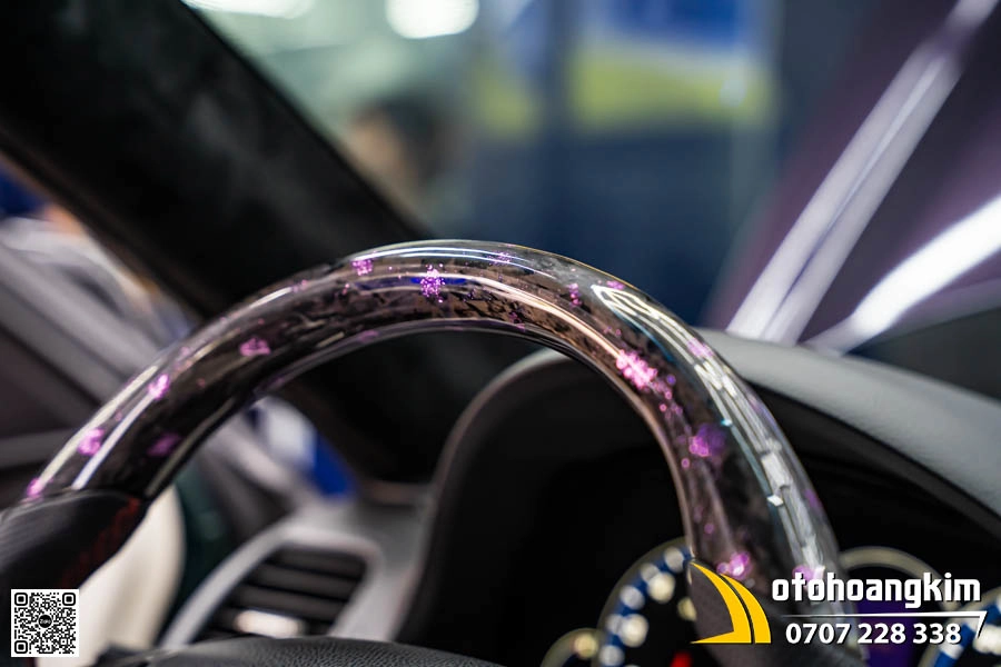 Acura nâng cấp vô lăng Carbon nhũ tím - Ảnh 1