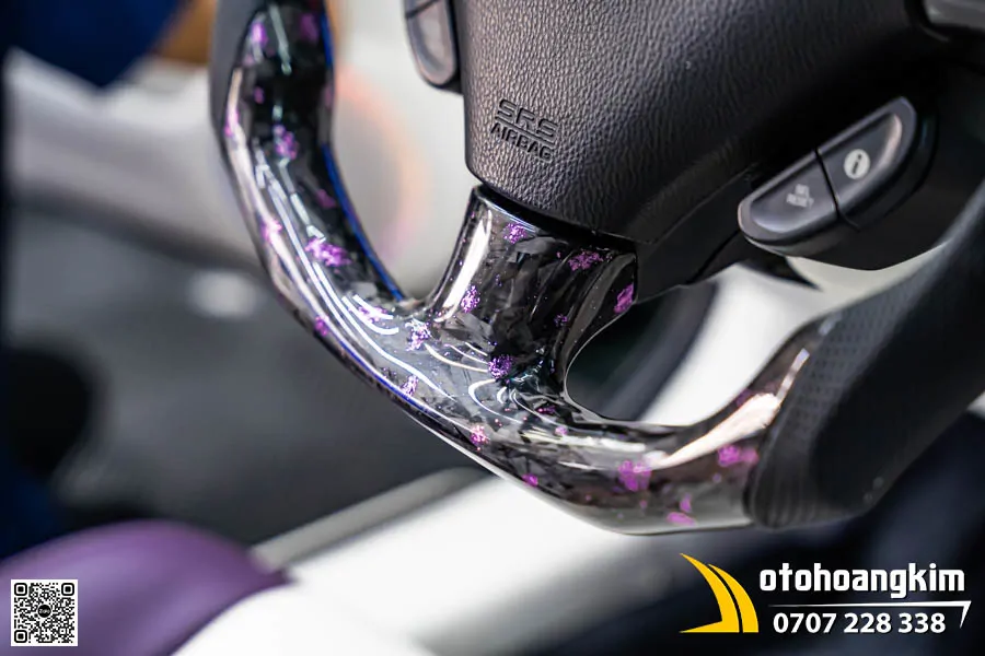 Acura nâng cấp vô lăng Carbon nhũ tím - Ảnh 5