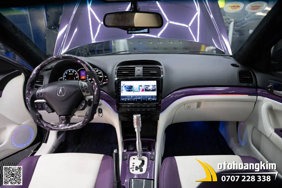 Đổi màu nội thất Acura - Tím Trắng - Ảnh 5
