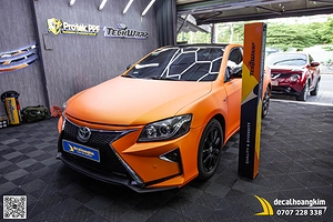 Camry dán đổi màu Cam Nhám (Matte Orange)
