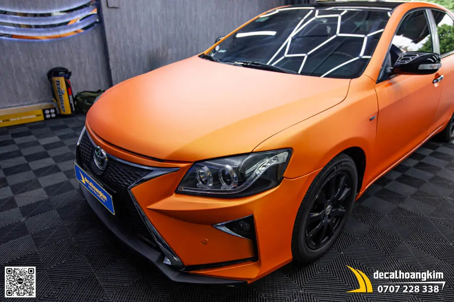 Camry dán đổi màu Cam Nhám (Matte Orange) - Ảnh 4