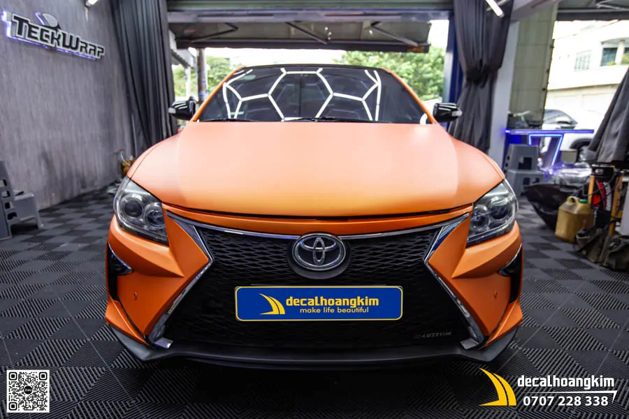 Camry dán đổi màu Cam Nhám (Matte Orange) - Ảnh 5
