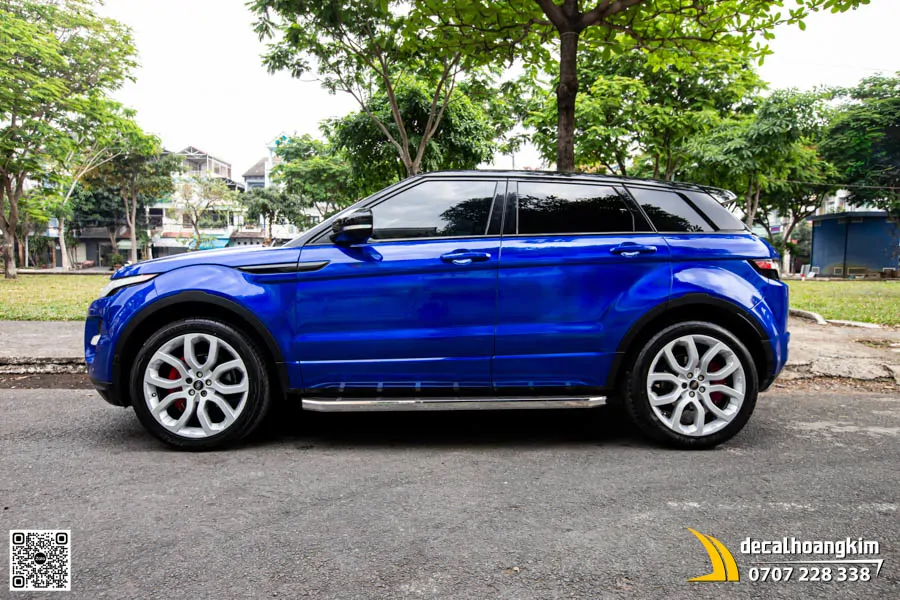 Range Rover Evoque dán đổi màu Xanh Dương bóng - Ảnh 4