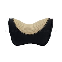 Gối cổ GC02 cao su non khúc xương nhỏ kem