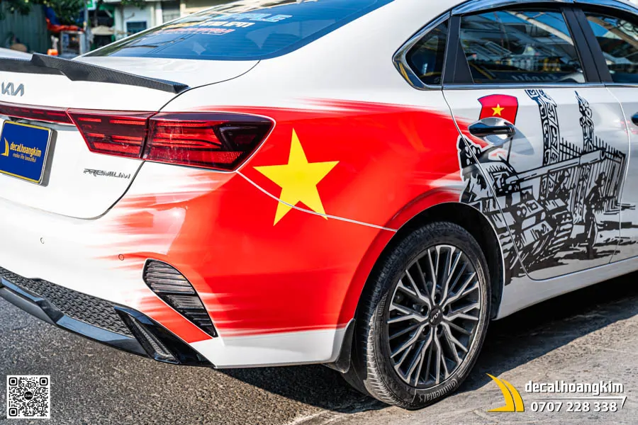 Dán Tem xe Kia K3 - Thiết kế chủ đề kỷ niệm 30/04  - Ảnh 6