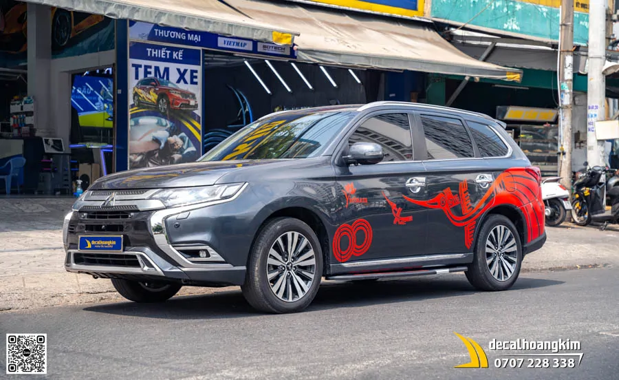 Dán tem xe in UV Outlander - Họa tiết Chim Lạc hào hùng - Ảnh 6