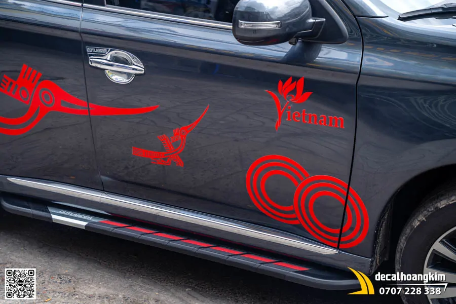 Dán tem xe in UV Outlander - Họa tiết Chim Lạc hào hùng - Ảnh 5