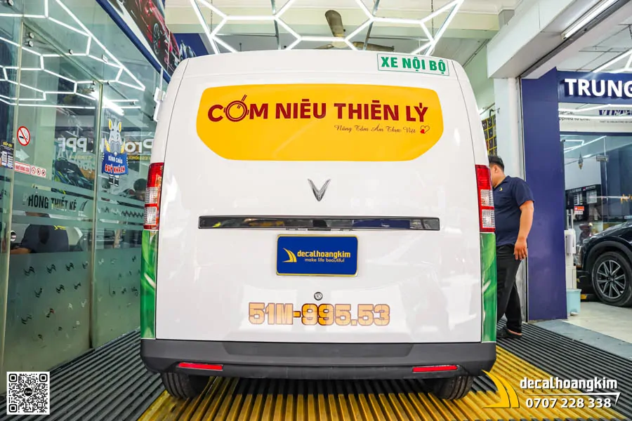 Dán tem quảng cáo xe EC Van Cơm Niêu Thiên Lý  - Ảnh 5