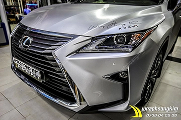 Dán đổi màu nhôm xước bạc ánh kim Lexus Rx 200T